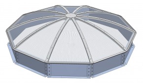 Зенитные фонари в форме купола mcr Prolight